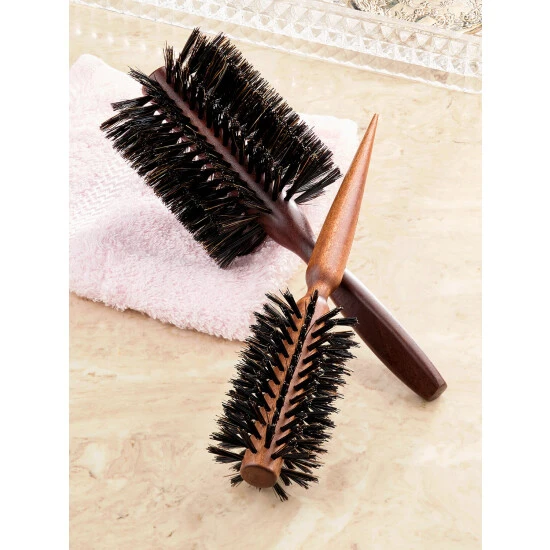 Promo ๐งจ Vermont Country Store Italian 2 Inch Round Boar Bristle Hair Brush โ๏ธ - Image 2