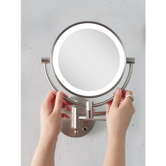 Deals β€οΈ Vermont Country Store Dual-Sided Magnifying Cordless Lighted Wall Mirror π - Image 3